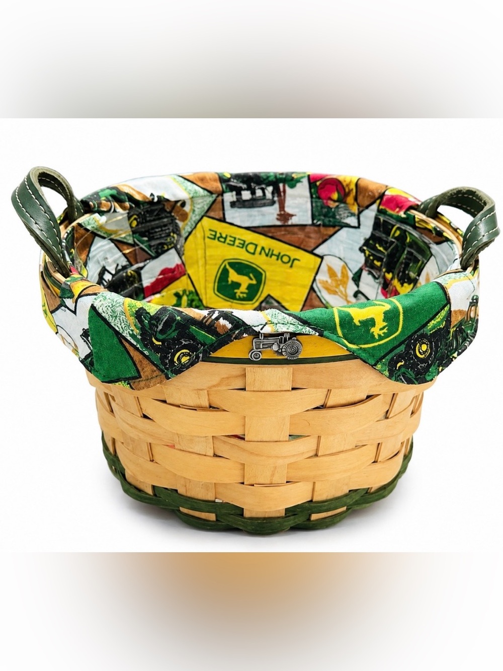 Longaberger 2007 John Deere Basket w/ Liner & Protector
